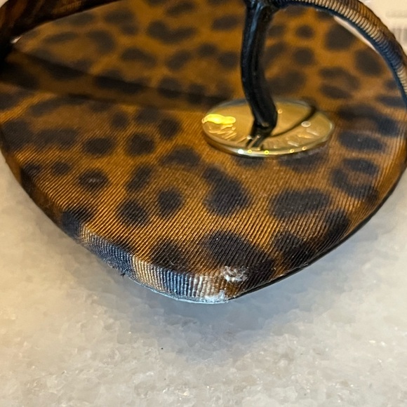 Saint Laurent AUTHENTIC Tanger leopard print slides sandal - Picture 6 of 12